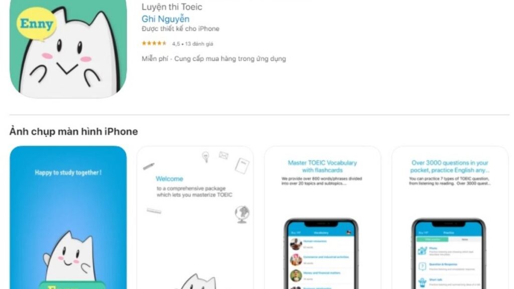 So sánh 9 app học TOEIC theo chức năng luyện đề, học từ vựng và củng cố tiếng Anh